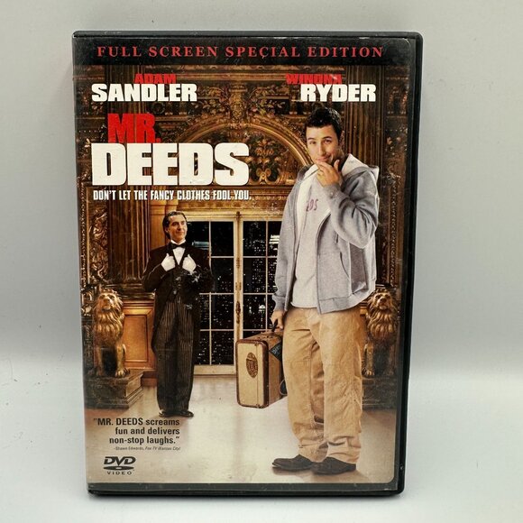 Mr Deeds Full Screen Special Edition DVD 2002 Adam Sandler Comedy Columbia Pictu - Picture 1 of 3